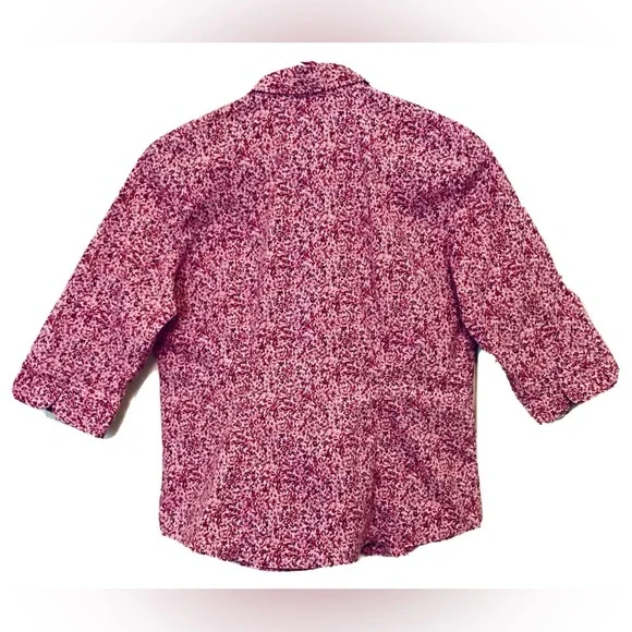 Copper Key Vintage 90s Womens L Pink Oriental Floral Semi Fitted Button Up Shirt - Picture 7 of 9